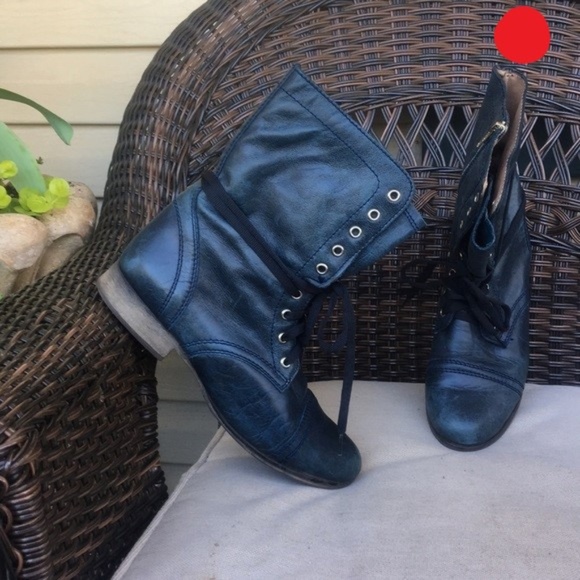 Steve Madden Shoes - Steve Madden Blue Troopa Boots 10